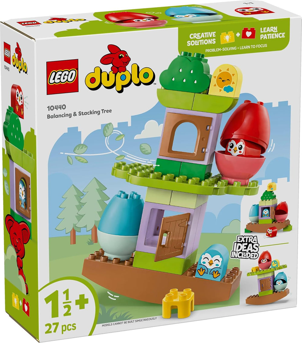 LEGO DUPLO strom na balancování a skládání, vývojová hračka, stavebnice pro děti od 18 měsíců, kreativní hračka pro děti, vzdělávací hračka se 2 hračkami ptáčky 10440 Stavebnice Besuche den LEGO-Store