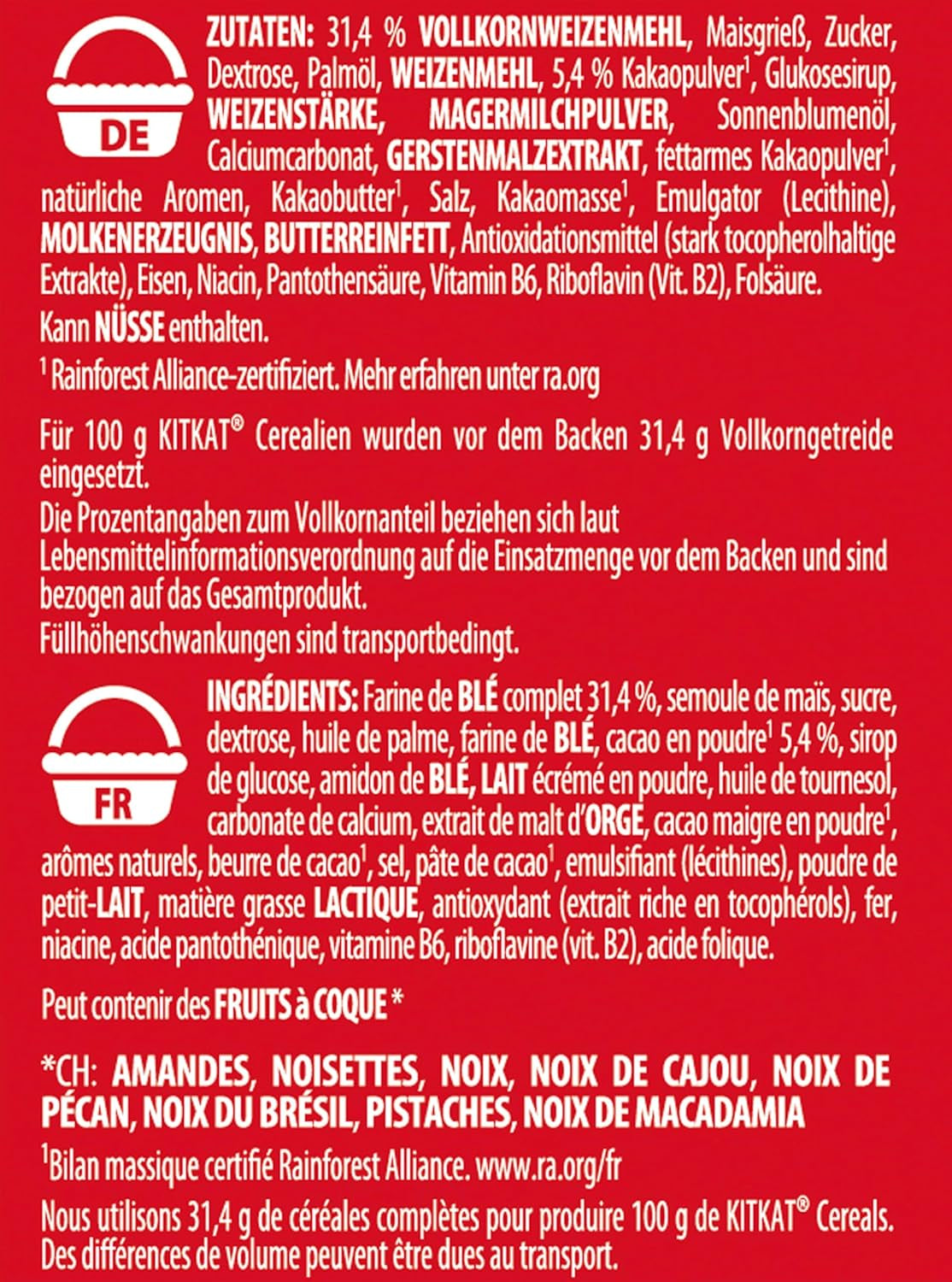 Nestlé Cereal, Knusprige Frühstücks-Cerealien Mit Der Typischen -Waffel Und Köstlicher Schokolade, 1Er Pack (1 X 330G) Cereálie Naty Shop