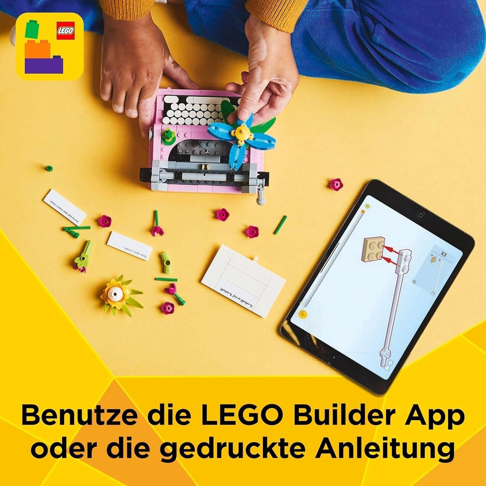 LEGO Creator 3v1 psací stroj s květinami - přeměnitelná hračka na model Keytar nebo na květináč se zápisníkem a perem - stavebnice - dárek pro dívky a kluky od 8 let 31169 Stavebnice Besuche den LEGO-Store