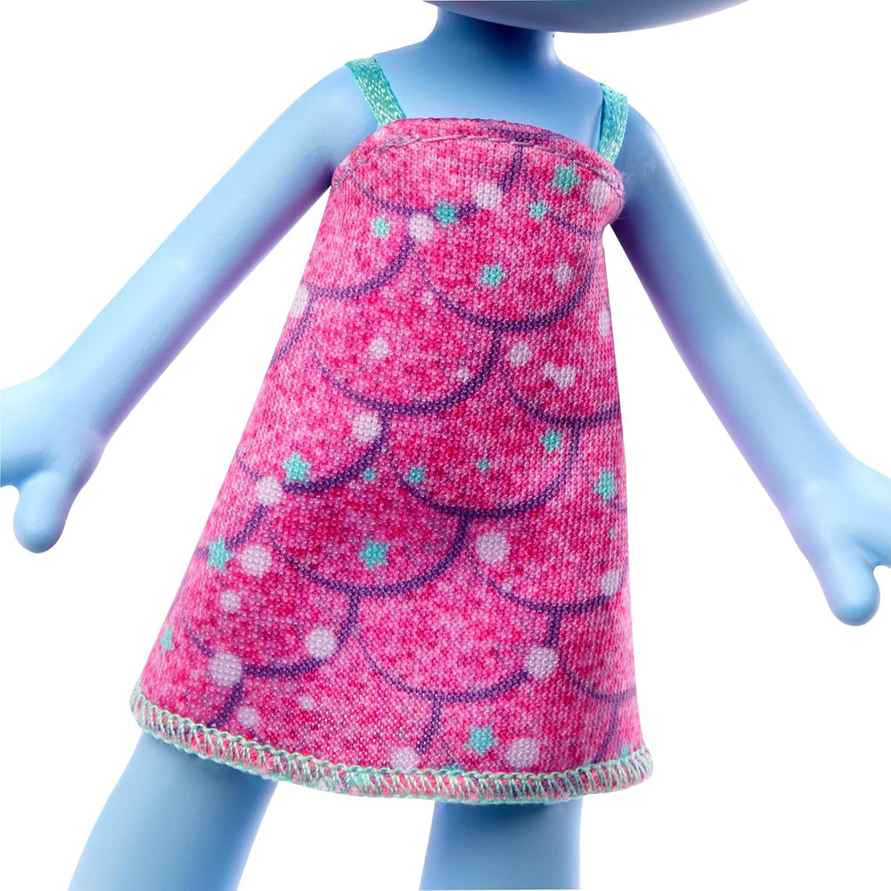 Mattel DREAMWORKS TROLS Gemeinsam Stark – Haarige Überraschungen Žinylková loutka s leuchtend blauem Haar zum Stylen, lila Stirnband, für Kinder ab 3 Jahren, HNF15