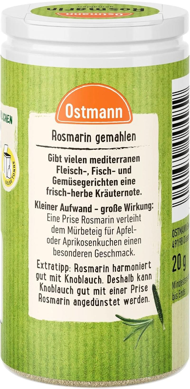 Ostmann - Mletý rozmarýn, 20 gramů Condimente Naty Shop