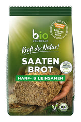 Biozentrale, směs na pečení chleba s konopnými a lněnými semínky, bio, 500 gramů Kitchen Naty Shop