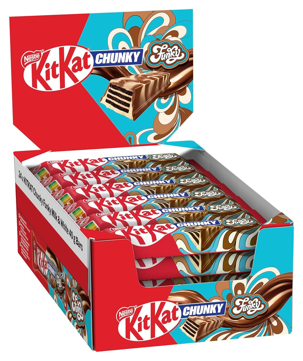 Nestlé Chunky Funky, křupavá oplatka v mléčné čokoládě, balení 24 ks (24 x 40 g)