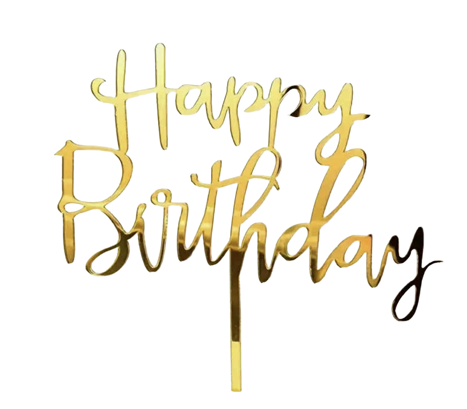 Nejedlé dekorace, topper, všechno nejlepší k narozeninám