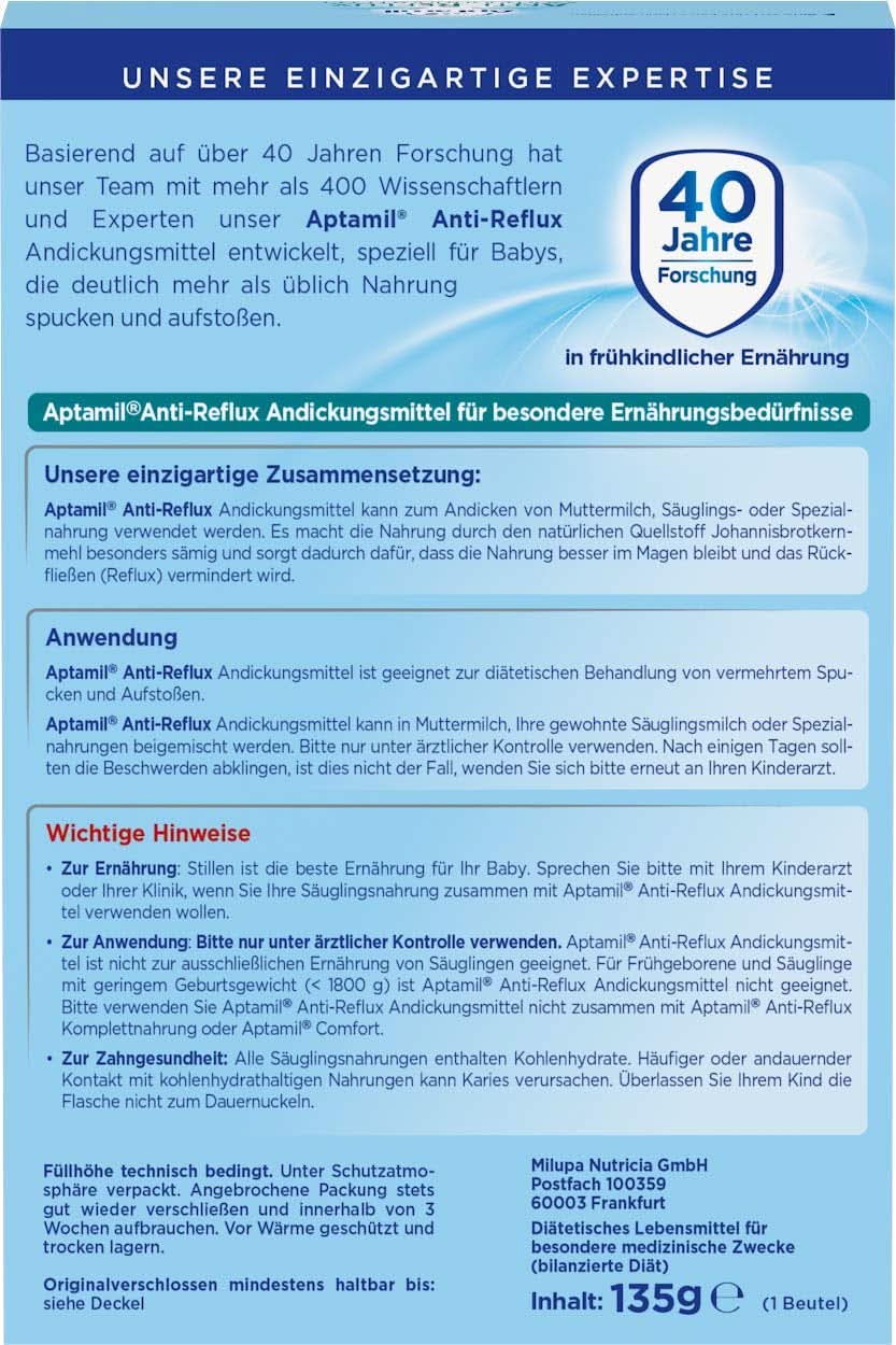 Aptamil AR zahušťovadlo od narození, balení 6 ks (6 x 135 g) Mother and Child Naty Shop