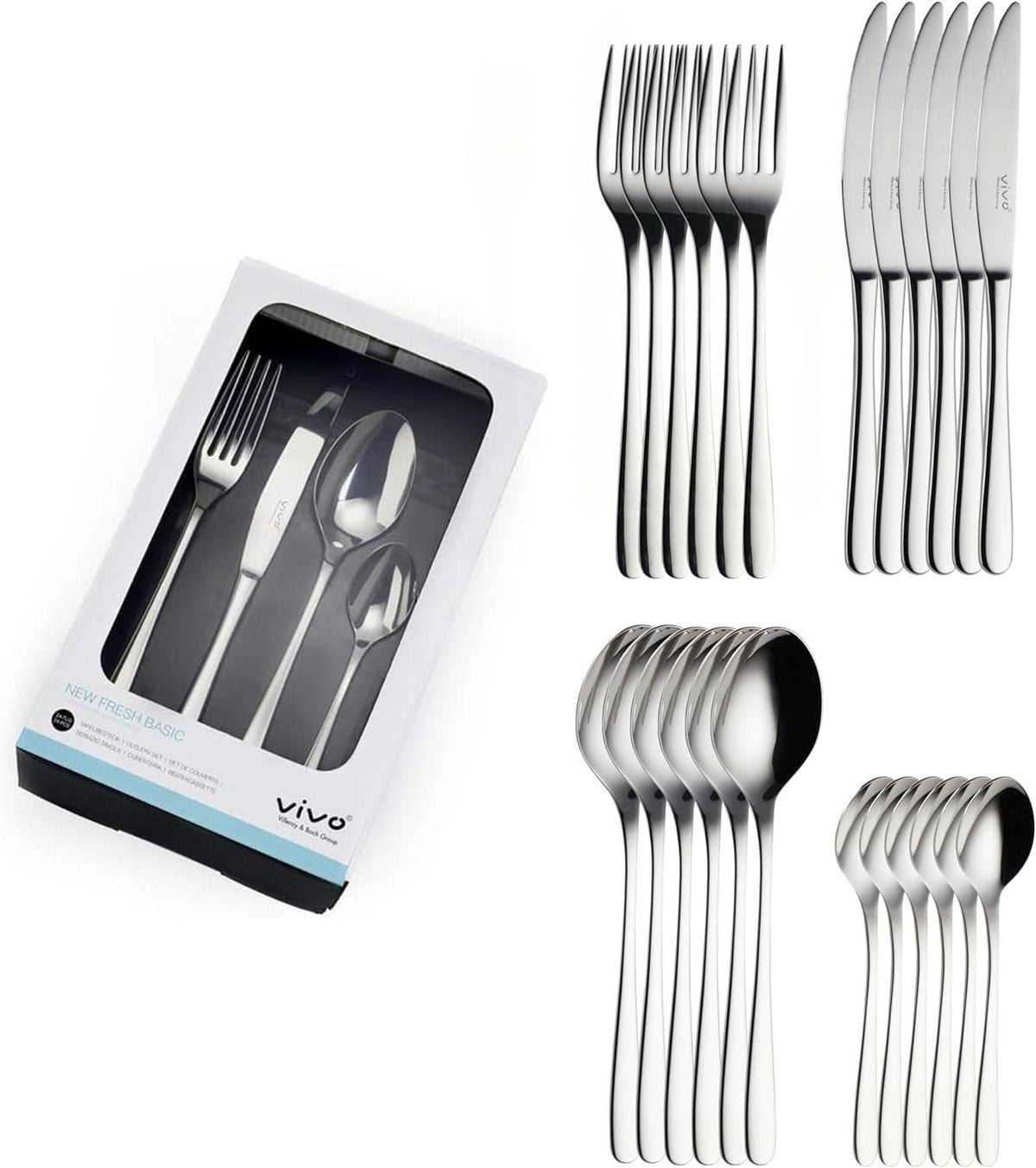 Vivo by Villeroy & Boch – New Fresh Basic set de tacâmuri din 24 de piese pentru 6 persoane Bucatarie Naty Shop