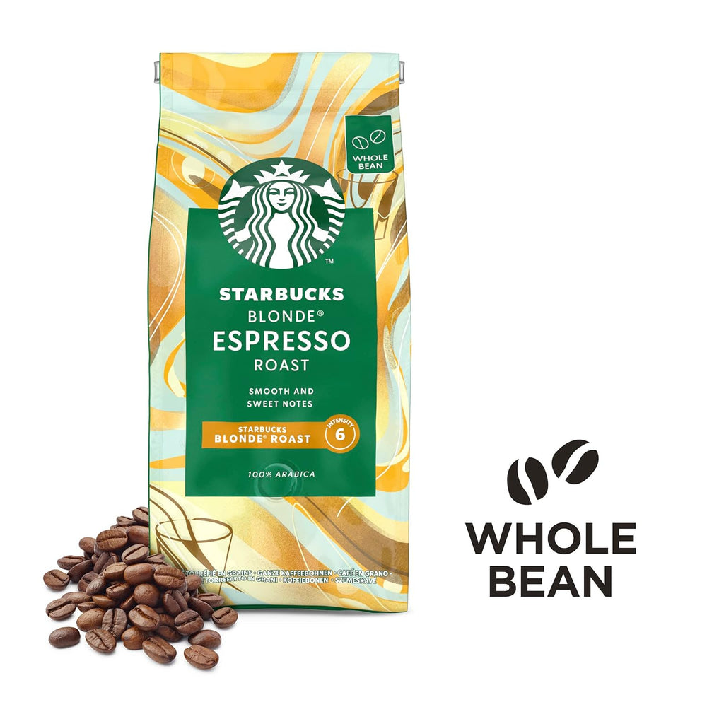 STARBUCKS Blonde Espresso Roast, Helle Röstung, Ganze Kaffeebohnen 200g (6er Pack)