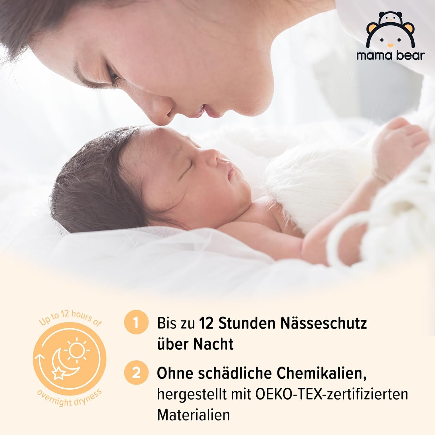 Značka Amazon: Mama Bear Disney Ultra Dry plenky, velikost 3 (4–9 kg) – měsíční krabička, bílá, počet 172 (2 balení po 86)