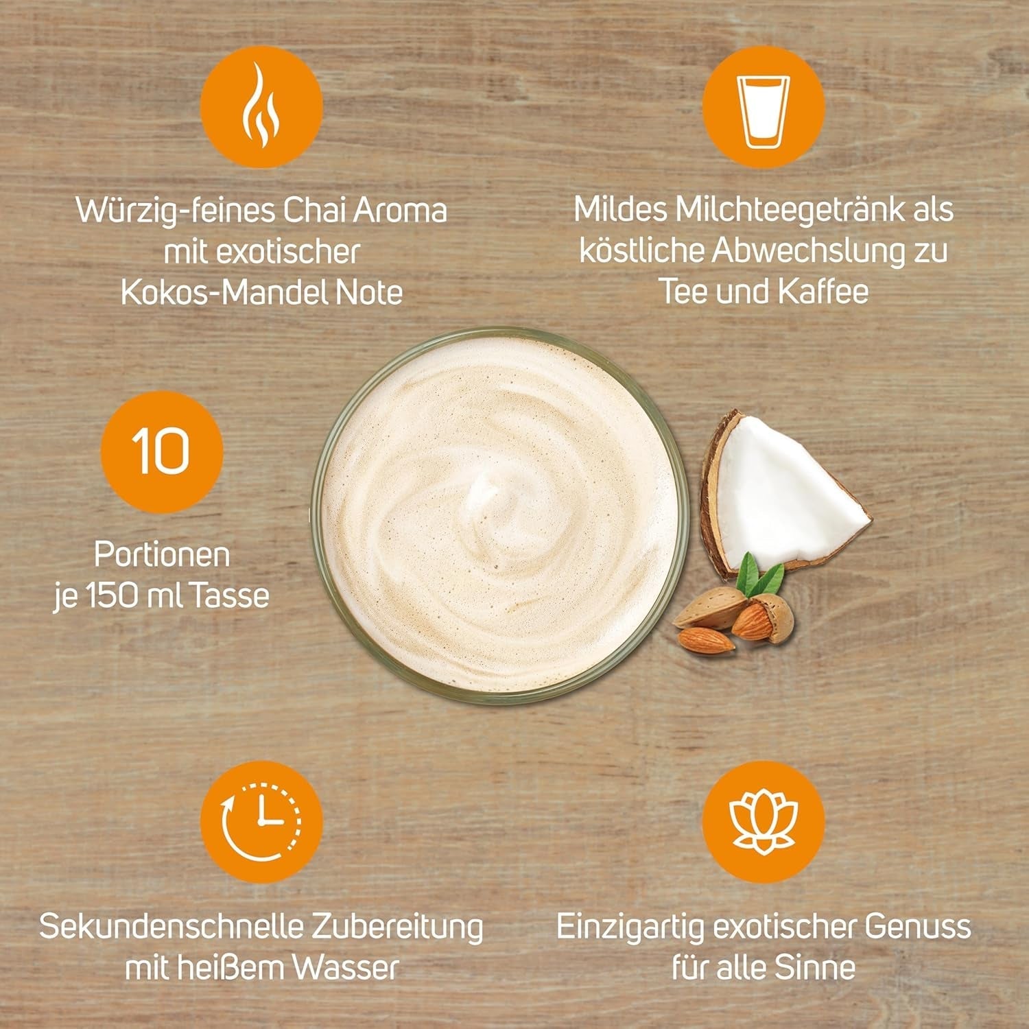 KRÜGER Chai Latte Exotic India tip cocos-migdale (1 x 0,25 kg)