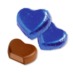 Günthart 150 modrých čokoládových srdcí s nugátovou náplní | Tučňáci s nugátovým krémem | Blue Chocolate Penguin Hearts | Soutěž | Modré čokoládové srdce | Tučňák (1,2 kg)