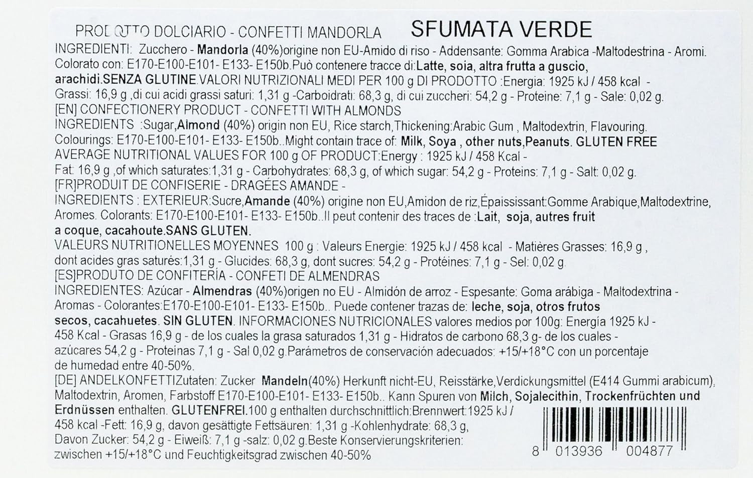 Klasické mandle se zelenou cibulkou, 1 kus