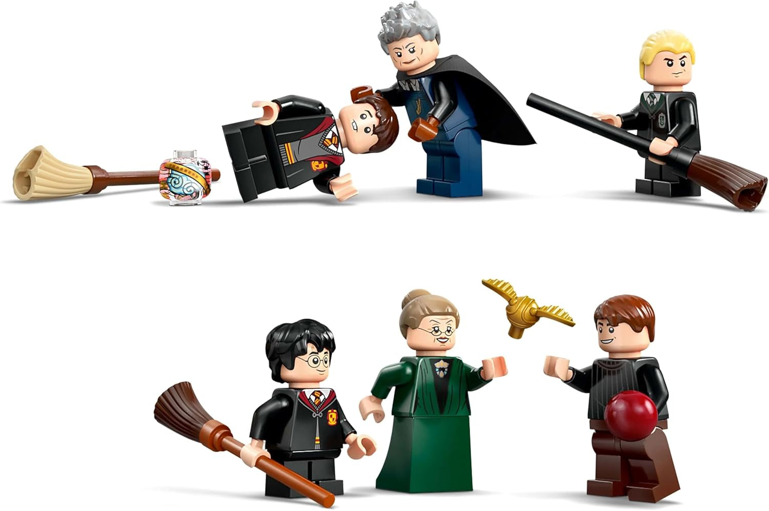 Bradavický hrad LEGO Harry Potter: Dobrodružná sada lekcí létání se 6 sběratelskými minifigurkami včetně Draca Malfoye a profesorky McGonagallové Hrací sada pro chlapce a dívky 9 let 76447 Stavebnice Besuche den LEGO-Store