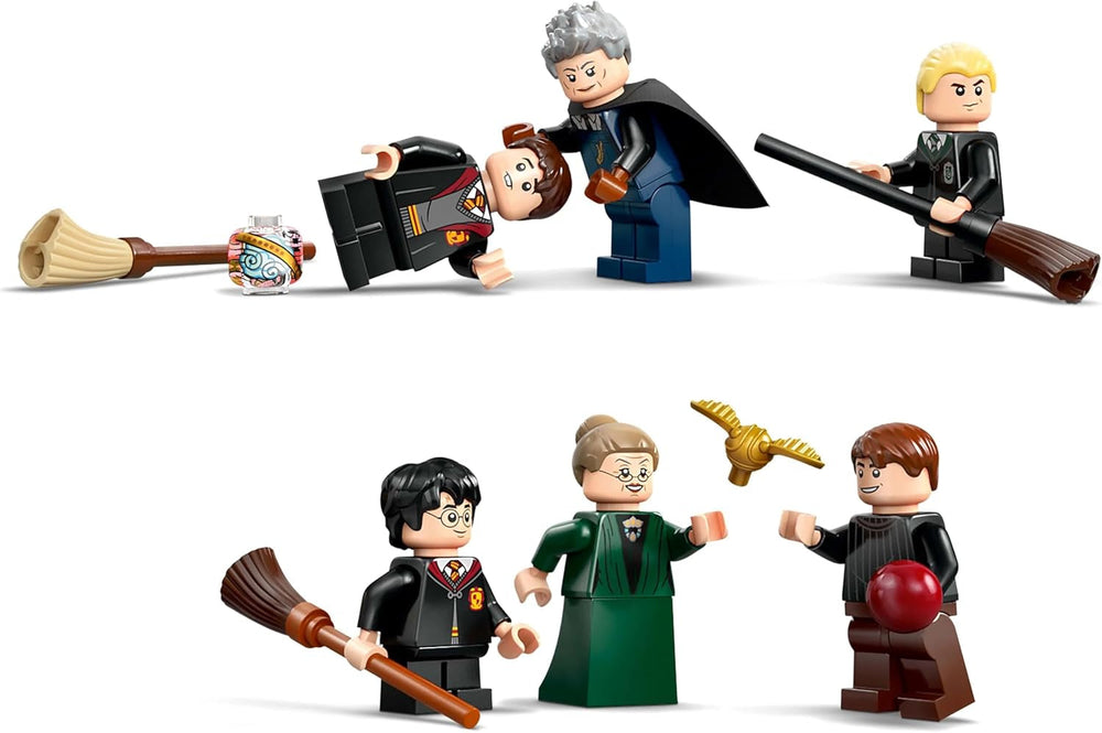Bradavický hrad LEGO Harry Potter: Dobrodružná sada lekcí létání se 6 sběratelskými minifigurkami včetně Draca Malfoye a profesorky McGonagallové Hrací sada pro chlapce a dívky 9 let 76447 Stavebnice Besuche den LEGO-Store