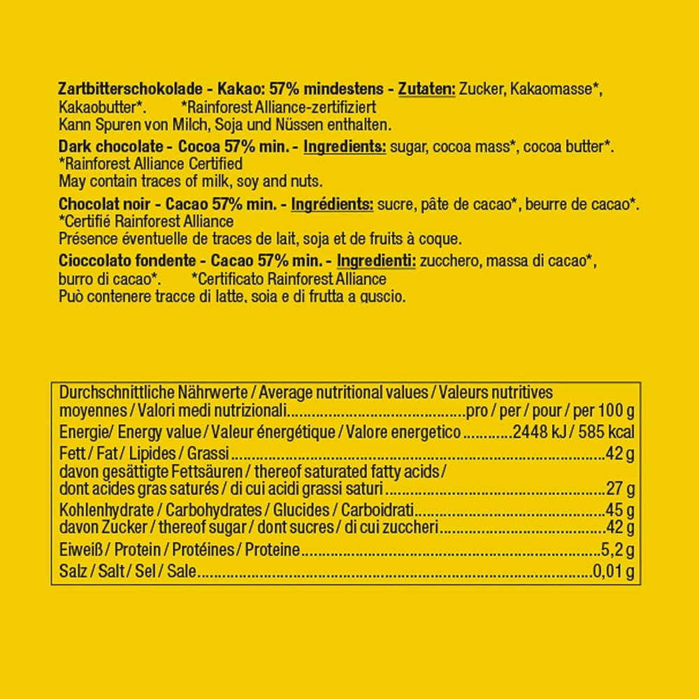 Günthart Backdecor, 90 bucăți litere de ciocolată, alfabet și numere din ciocolată neagră fină, 47 grame Naty Shop