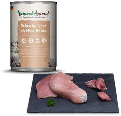 Venandi - Hrană umedă premium pentru pisici - carne de porc ca o singură proteină, 6 x 400g (pachet de 6), fără cereale cu extra carne