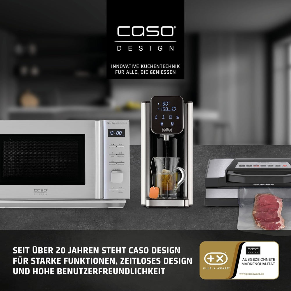 Caso Espresso Gourmet - Espressor portafiltru din oțel inoxidabil, pompă Ulka puternică de 19 bari, cu spumator de lapte, pentru cafea măcinată sau capsule de cafea ESE, pentru 2 cești, cu încălzitor de cești