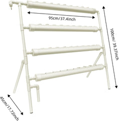 Hydroponický systém, věžová sada pro hydroponické pěstování, 4patrový podstavec s 36 sázecími otvory, systémy pro pěstování rostlin bez půdy pro zahradu, kanceláře a další vnitřní a venkovní prostory