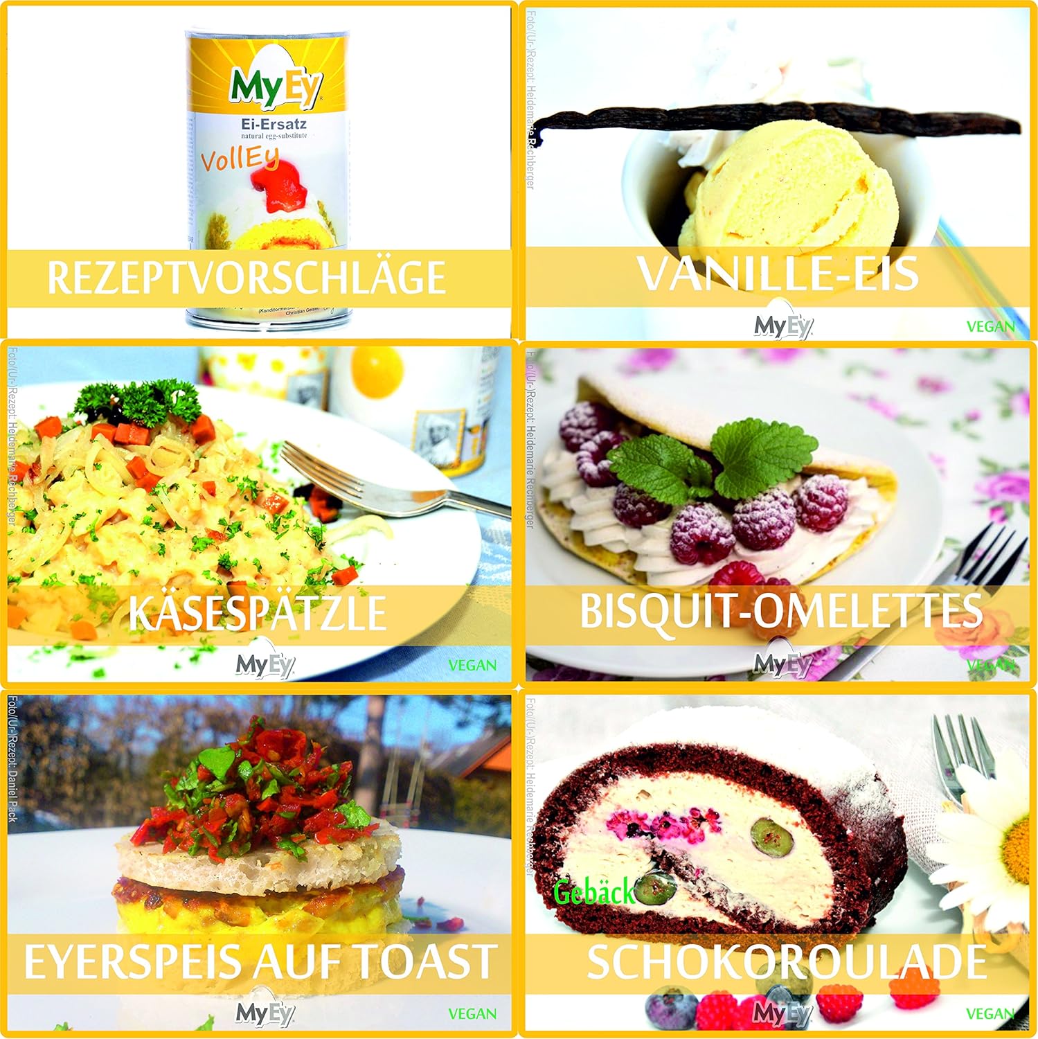 MyEy VollEy Ei Ersatz 200g - Veganský prášek na vaření a pečení