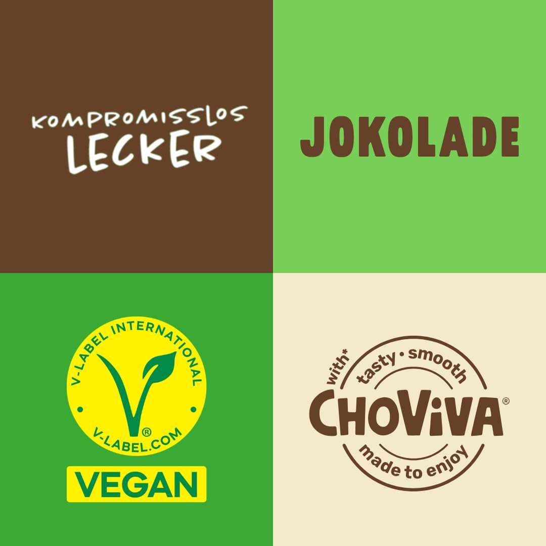 JOKOLADE 12 tyčinek x 140g Ekonomické balení | S karamelizovanými arašídy a křupavými cereáliemi | Veganské a bez kakaa