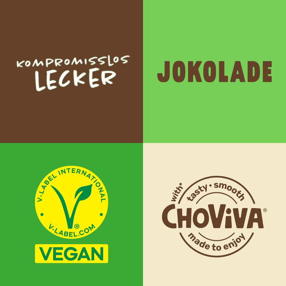 JOKOLADE 12 tyčinek x 140g Ekonomické balení | S karamelizovanými arašídy a křupavými cereáliemi | Veganské a bez kakaa
