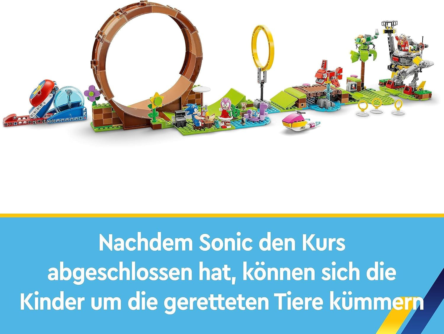 LEGO 76994 Sonic the Hedgehog Sonic's Loop Challenge v Green Hill, sestavitelná hračka pro děti, chlapce a dívky s 9 postavami včetně stavebnic Dr. Eggman a Amy Besuche den LEGO-Store