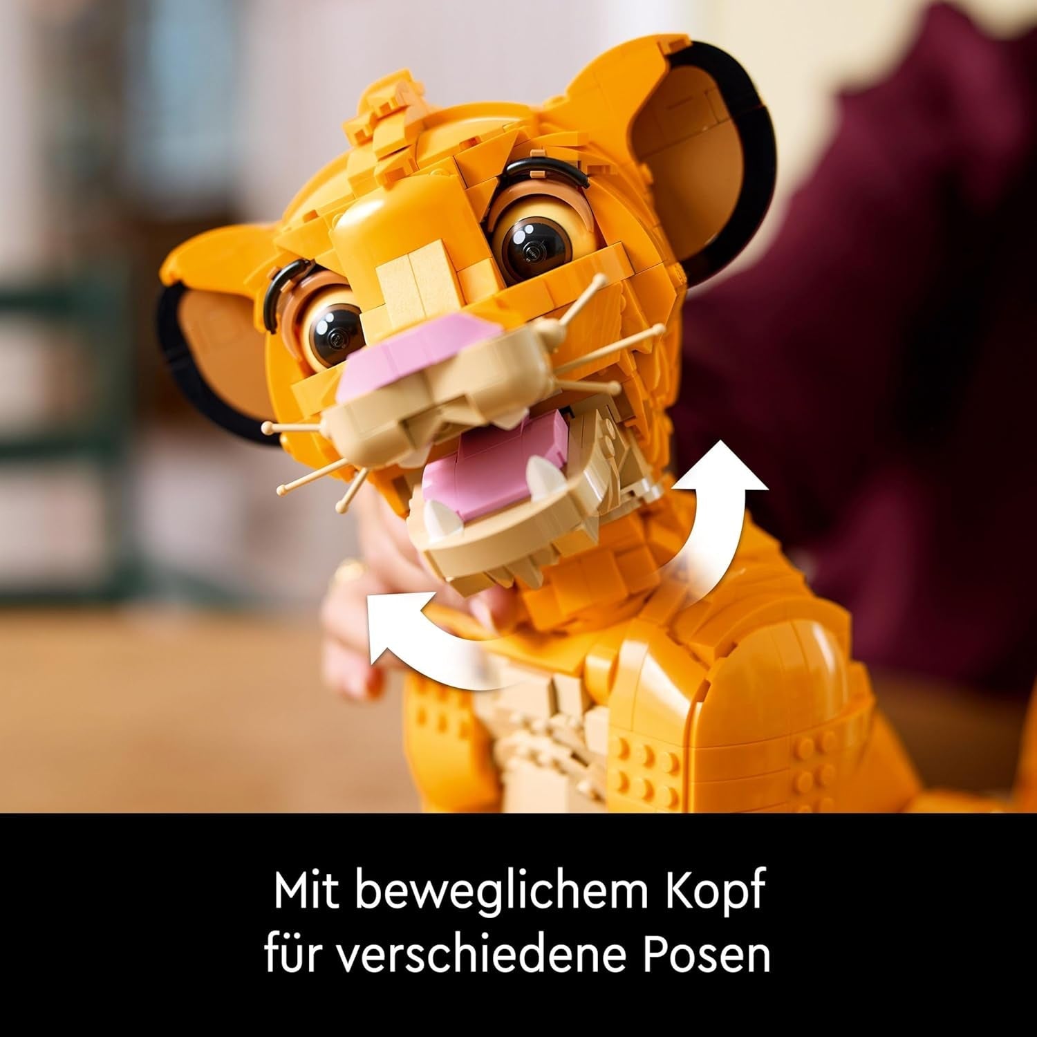 Lego Ç€ Disney Simba, mladý lví král, stavebnice do sbírky s kreativními figurkami zvířat, relaxační aktivita pro dospělé, tip na dárek pro ženy 43247 Stavebnice Besuche den LEGO-Store