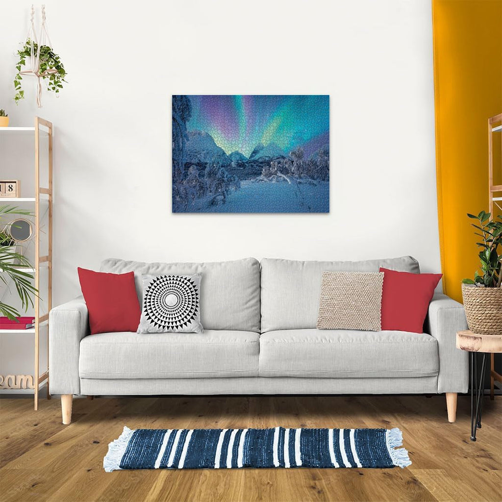 Ravensburger Puzzle 12000802 - Wenn Die Nordlichter Tanzen - 1500 piese puzzle jigsaw pentru adulți cu vârsta de peste 14 ani Puzzle Naty Shop