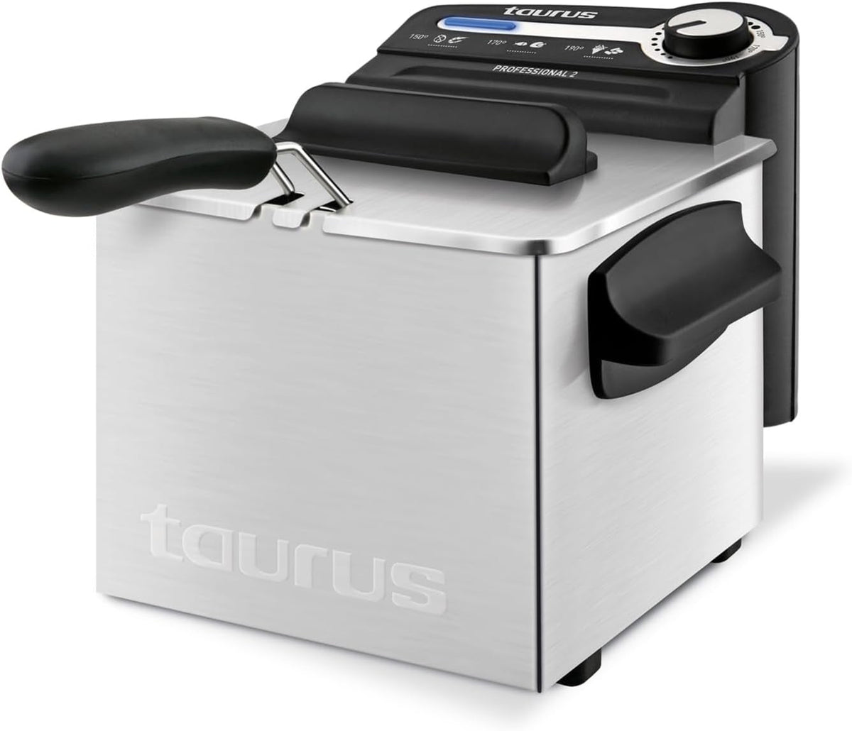 Taurus Professional 2 plus - Fritéza na olej, 2 litry, 1700 W, nerezová ocel 18/8 Spotřebiče Naty Shop 2L filtr