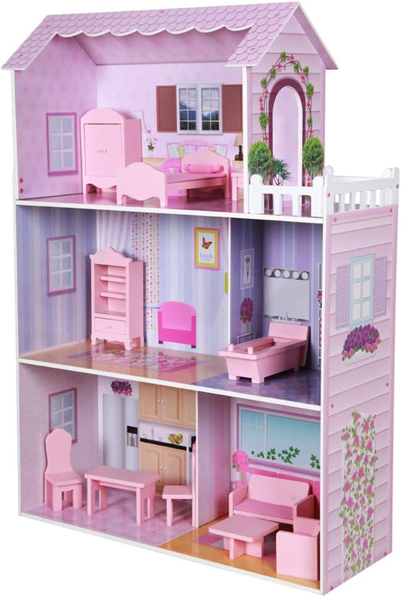 WOOMAX Colorbaby 85293 Dřevěný domeček pro panenky Naty Shop domečky pro panenky