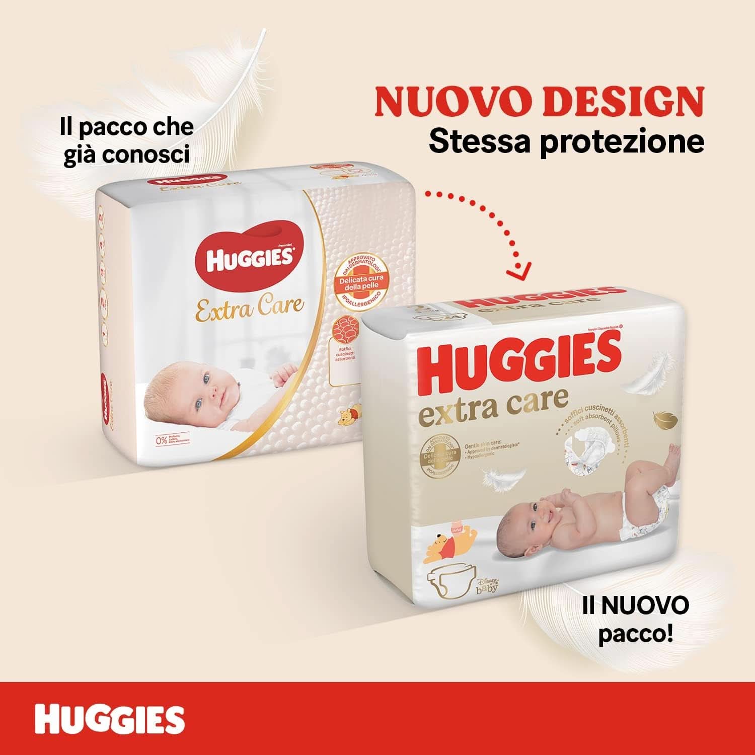 Dětské plenky Huggies Extra Care, velikost 1 (2-5 kg), balení 28ks Matka a dítě Naty Shop