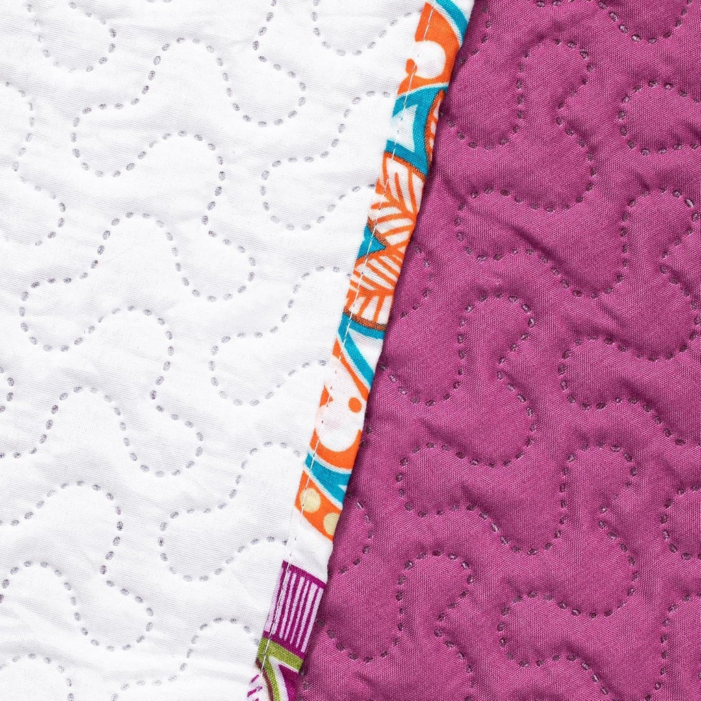 Decoking 12222 Cuvertură de pat 200X220 Cm Roz Violet Alb Colorat Antracit Cuvertură de pat Două fețe Colorat Roz Alb Violet Quilting Bibi Paturi si Cuverturi Besuche den DecoKing-Store