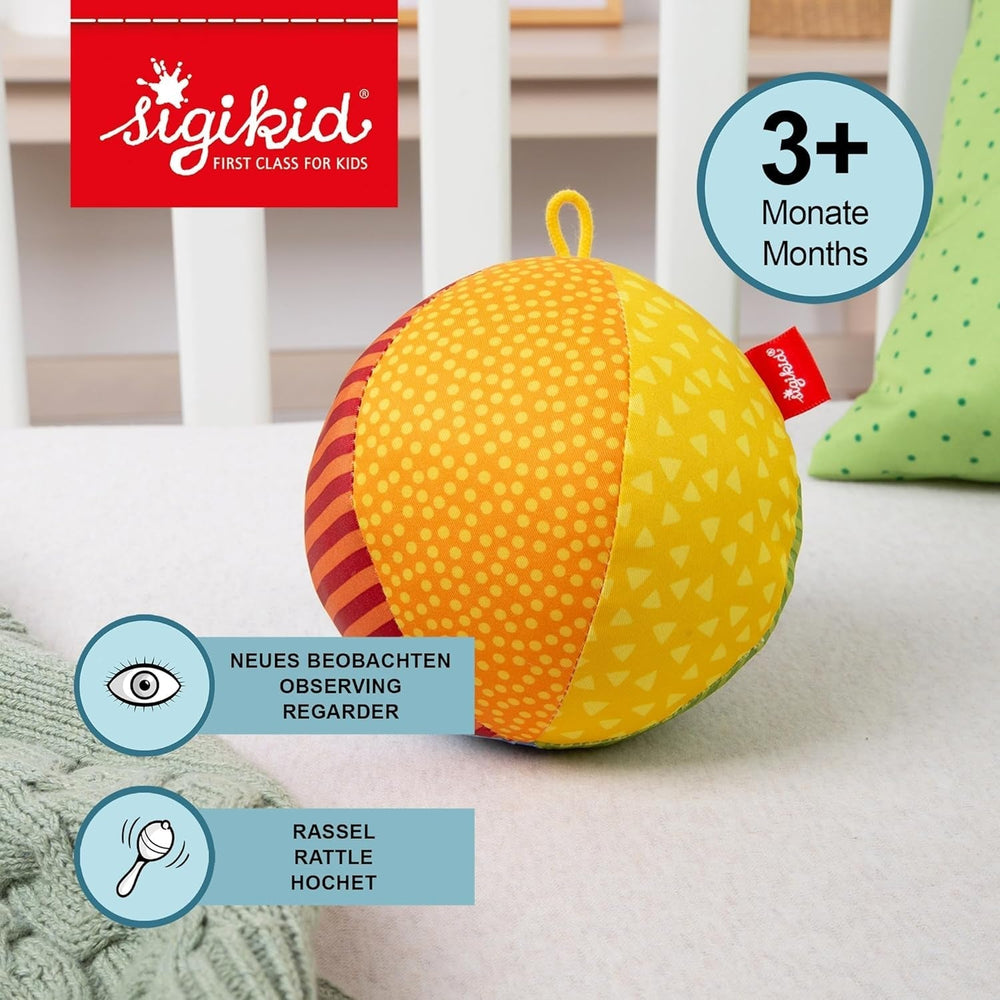 SIGIKID 49580 Softball mic Baby Activity PlayQ fete și băieți jucărie pentru copii recomandată de la 3 luni multicolor Jucarii Bebe Naty Shop