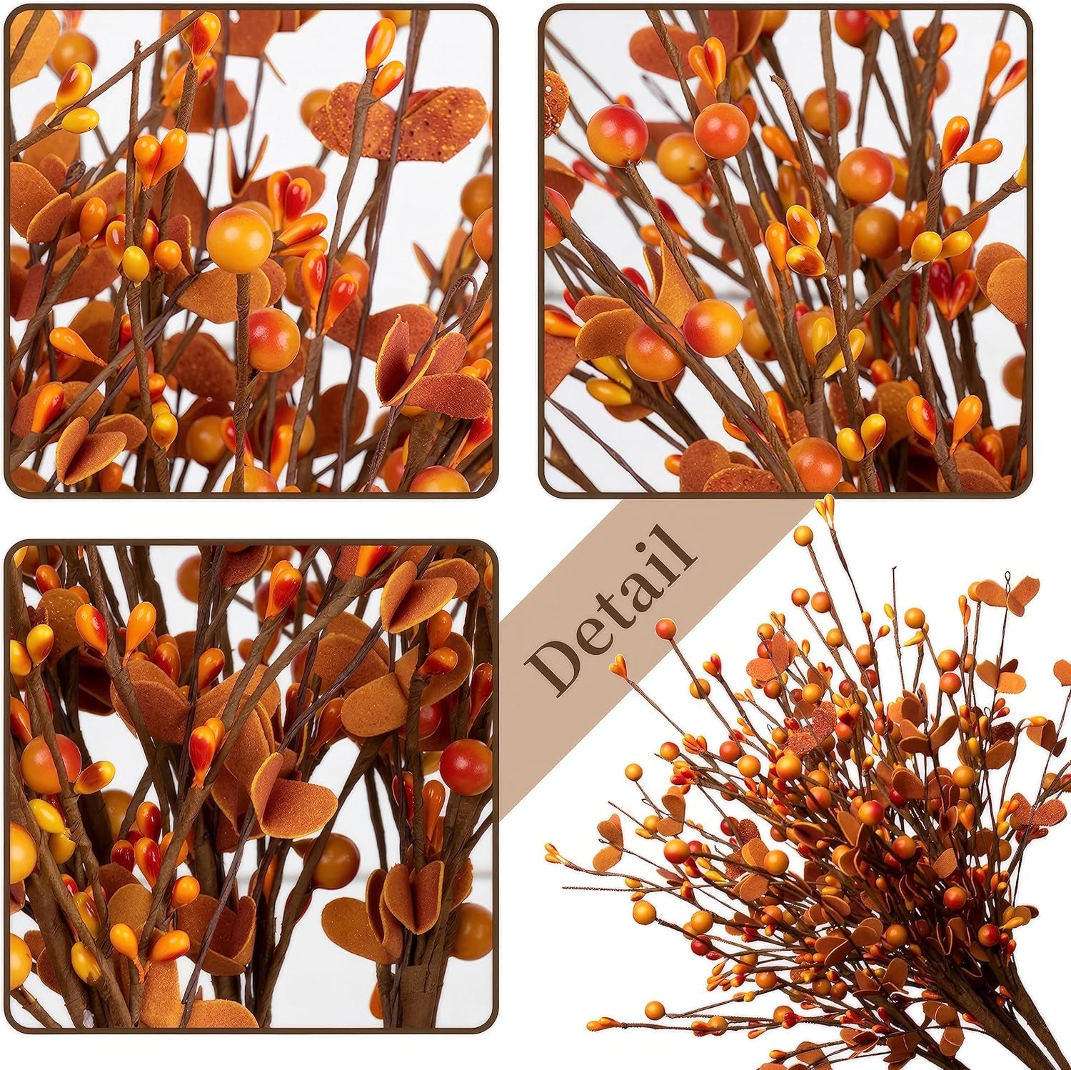 Herbstbeeren-Plektren (Rote Orangefarbene Beeren Und Blätter)