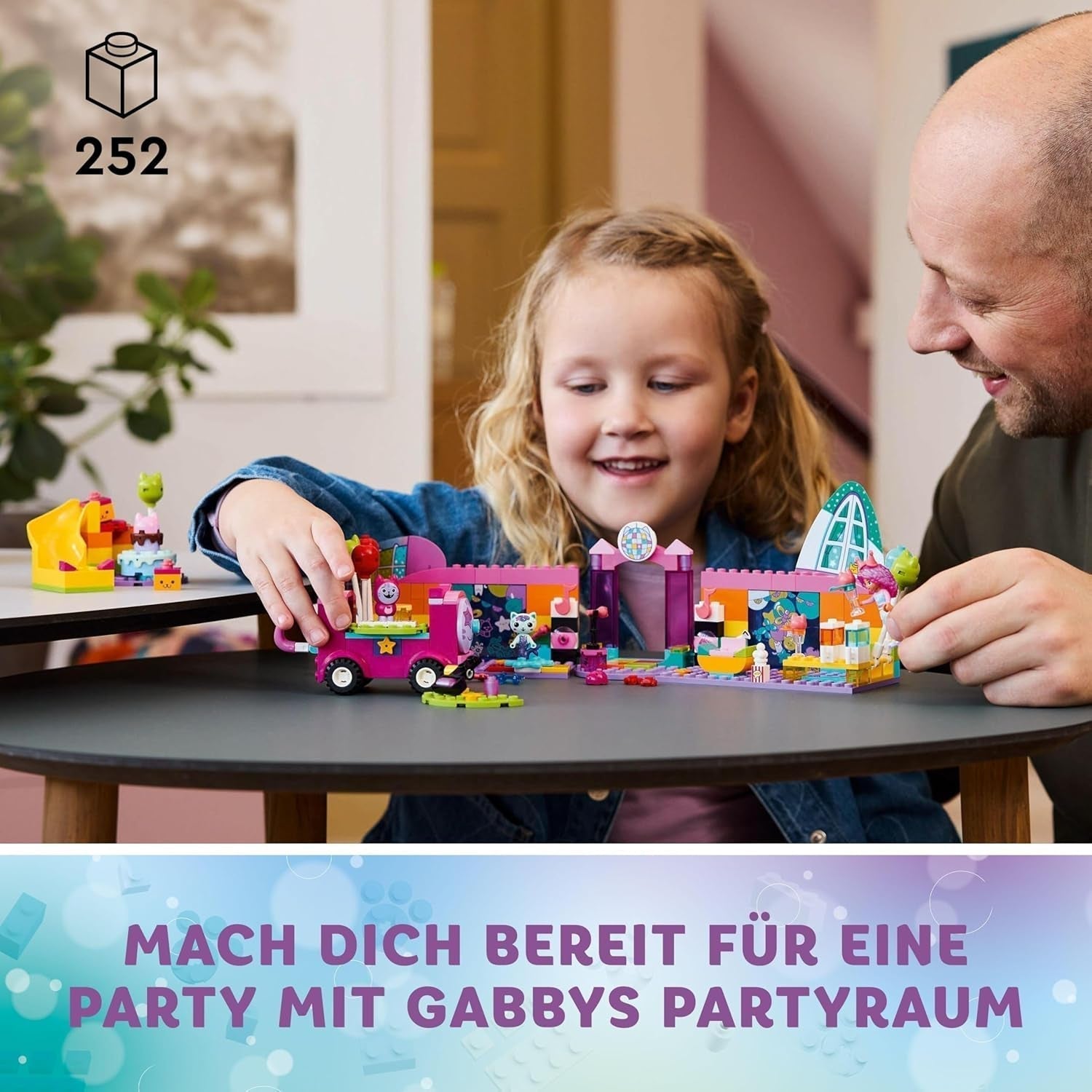 LEGO 4+ Gabby's Dollhouse Gabby's Party Room, Disco Playset se skluzavkou a figurkami zvířat pro kreativní hraní rolí, dárek pro dívky a chlapce od 4 let 10797 Stavebnice Besuche den LEGO-Store