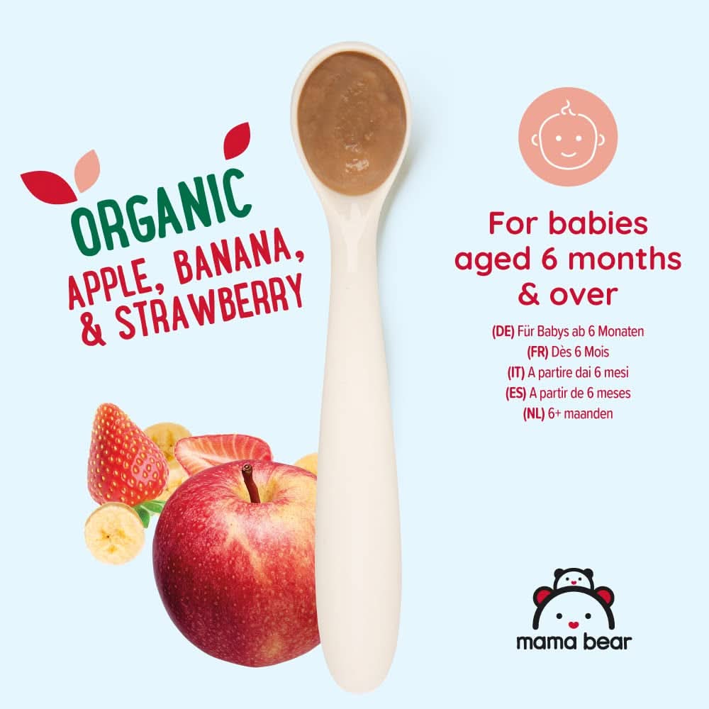 Mama Bear, bio pyré různé ovoce, sada 6 x 90 gramů Mother and Child Naty Shop