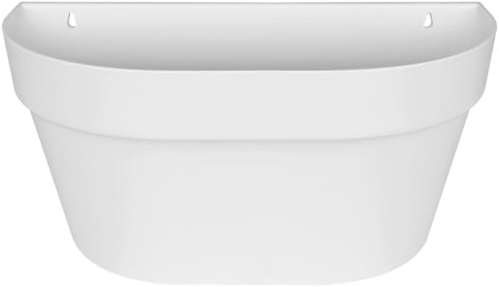 Jardinieră de perete elho Loft Urban 40 - Jardinieră pentru balcon și utilizare în exterior - Ø 39,3 x H 18,8 cm - Alb/Alb