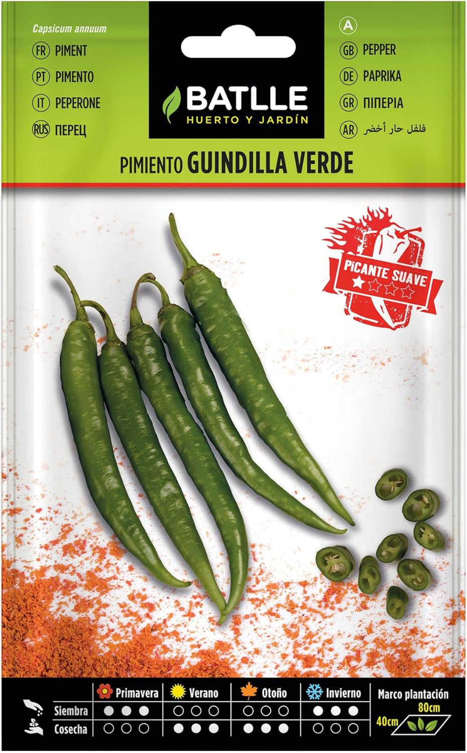 Batlle Gemüsesamen - Chili Paprika - Pimiento Padrón (150 Samen)