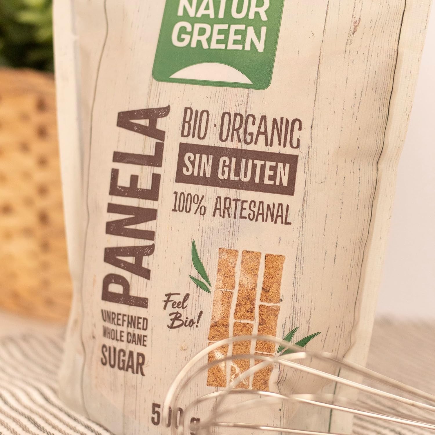 - Organický krystalizovaný panel, čistý cukr, ekologické sladidlo, přírodní šťáva z cukrové třtiny - 500 g, balení 12 sladidel Naty Shop