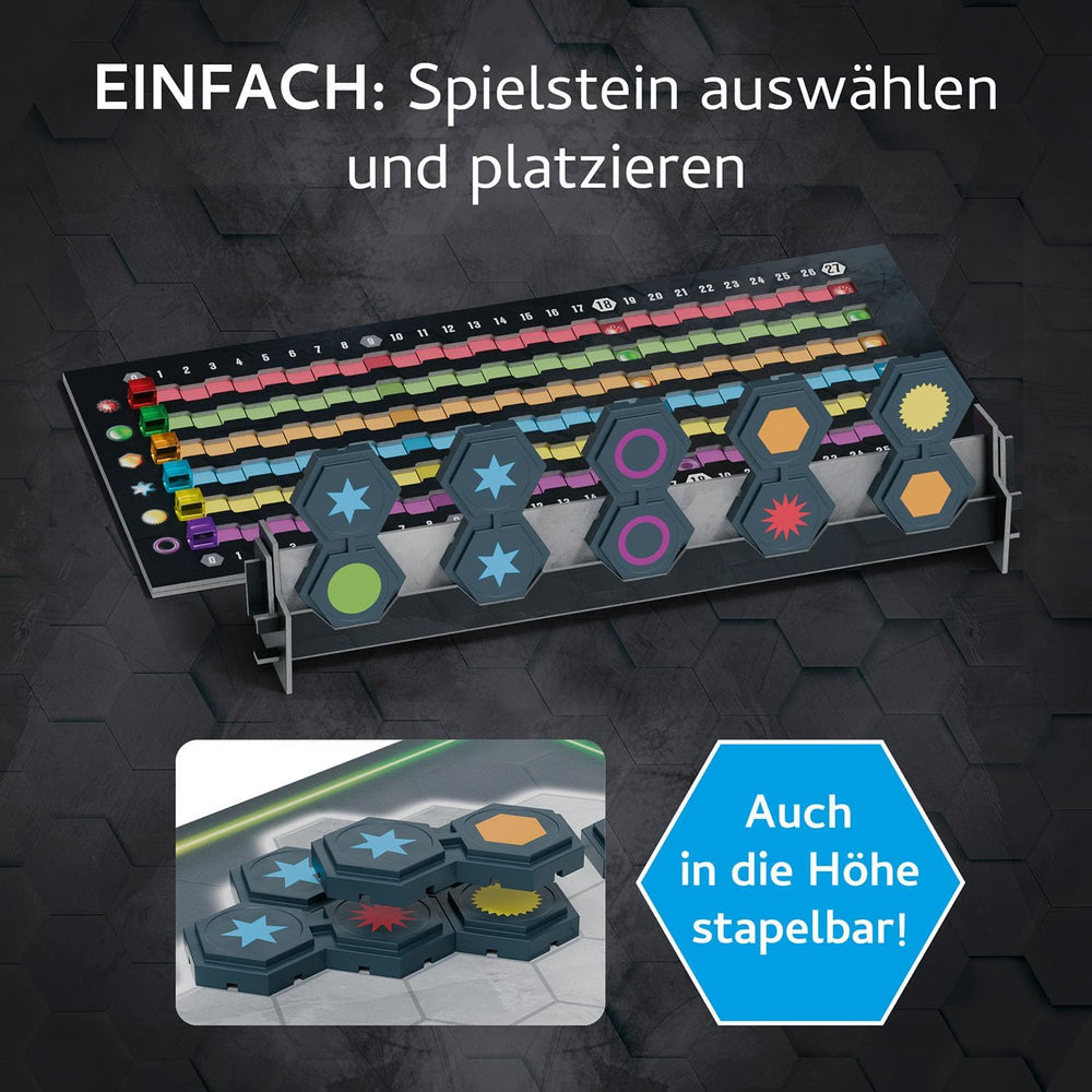 KOSMOS 684006 Jednoduše důmyslné 3D s vysoce kvalitními 3D kostkami. Objevte nové možnosti, desková hra pro celou rodinu od 10 let, dárek, rodinná hra pro 1-4 hráče, společenská hra