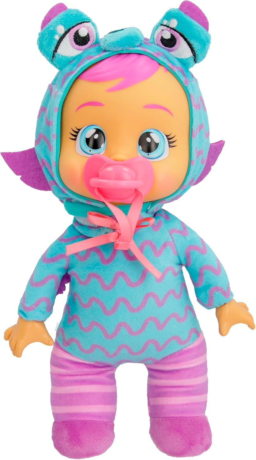 Cry Babies Tiny Cuddles Monster Momo, Plüsch-Baby-Puppe, Tiny Cuddles s osobním pyžamem pro příšerky, das echte Tränen weint, Kinder ab 18+ Monaten