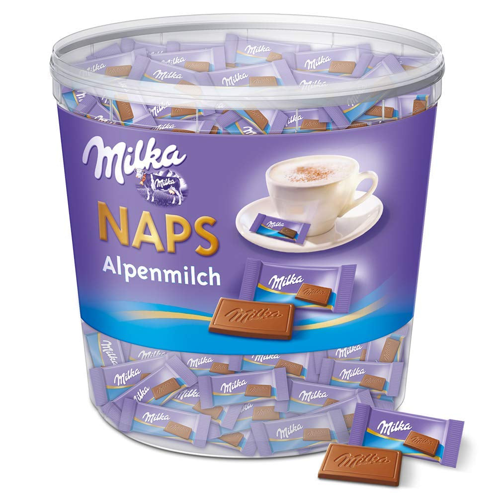 Milka Naps Alpine Milk 1 kg, mini tablete de ciocolată Bomboane de Ciocolata Naty Shop Default Title