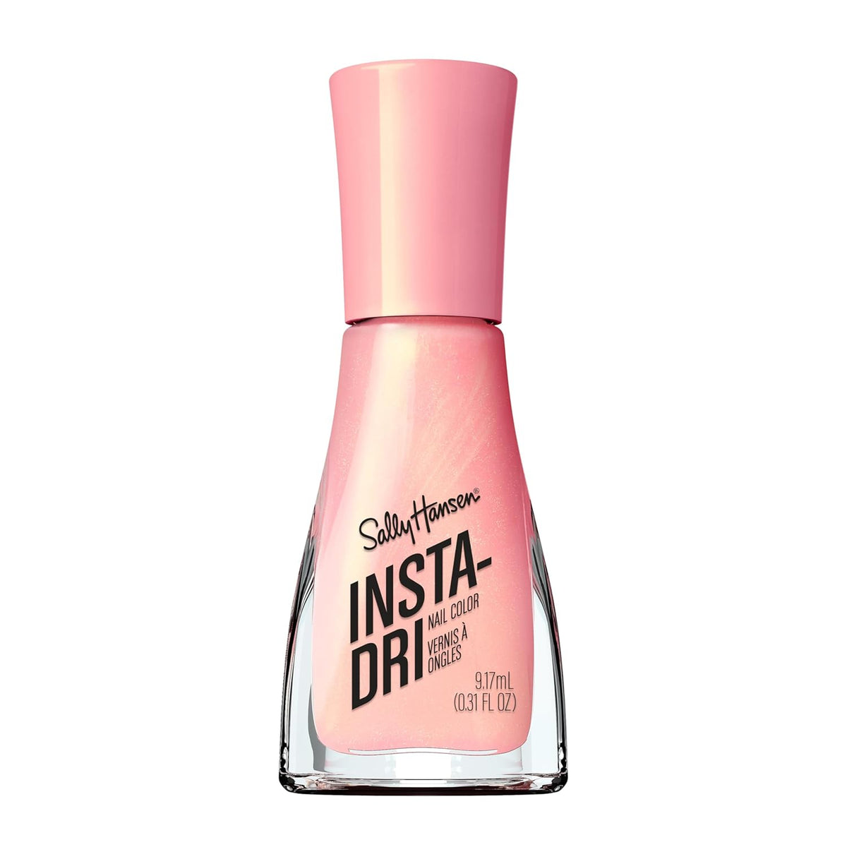 Insta Dri Pink plyšový lak na nehty, rychleschnoucí, veganské složení, dlouhotrvající barva, 9,17 ml