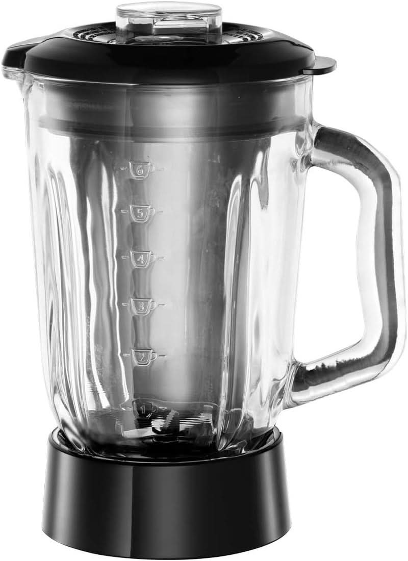 Russell Hobbs Standmixer [1,5L Glasbehälter] Matt Schwarz (Starker 0.9PS Motor, Impuls-/Ice-Crush-Funktion, Edelstahlmesser, Bpa-Frei Mixer, Elektrischer Zerkleinerer, Smoothie-Maker) 24722-56 Bucatarie Naty Shop