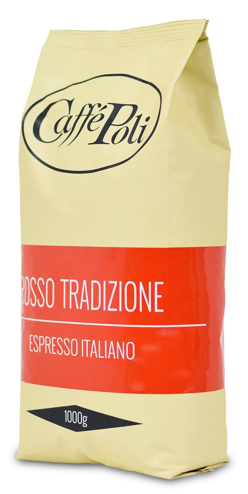 Caffè Poli Rosso | Traditioneller Espresso | Italienische Espressobohnen | Ideal für Kaffeevollautomaten, Siebträger und Espressomaschinen | 1 x 1 kg