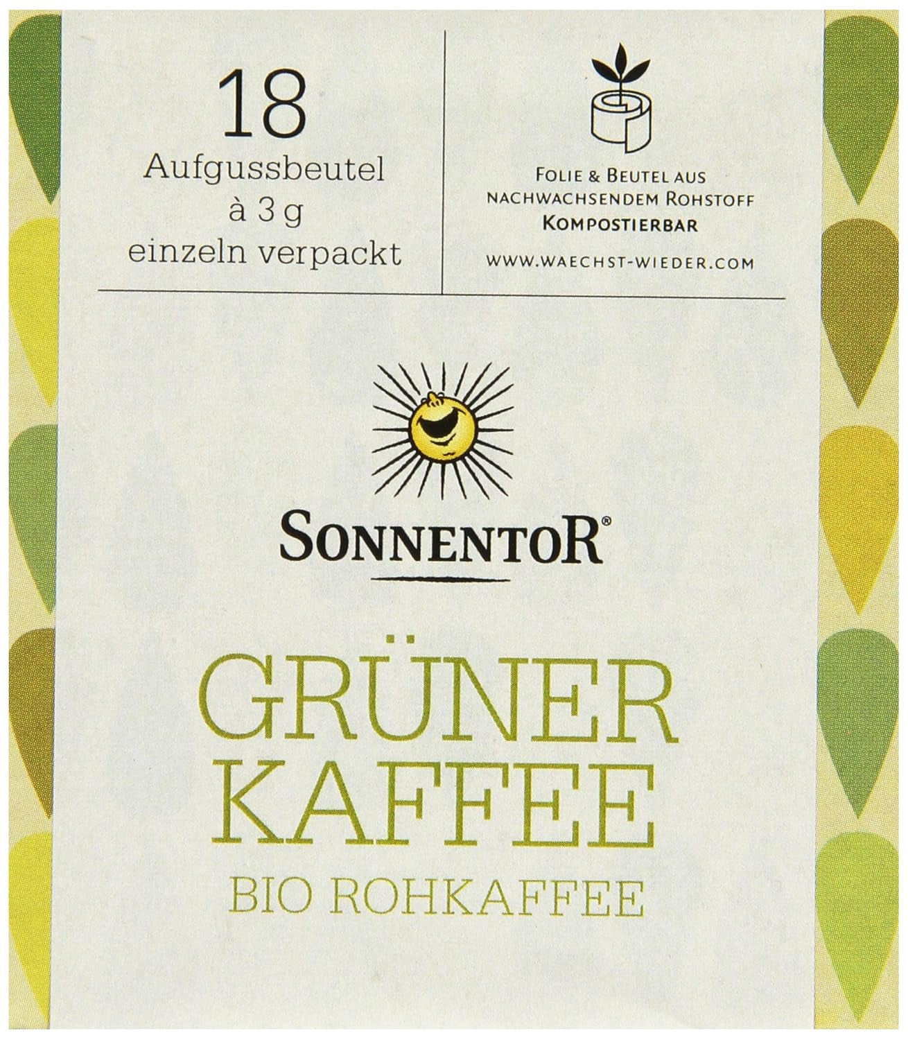Grüner Kaffee bio, Doppelkammerbeutel, 1x 54 g