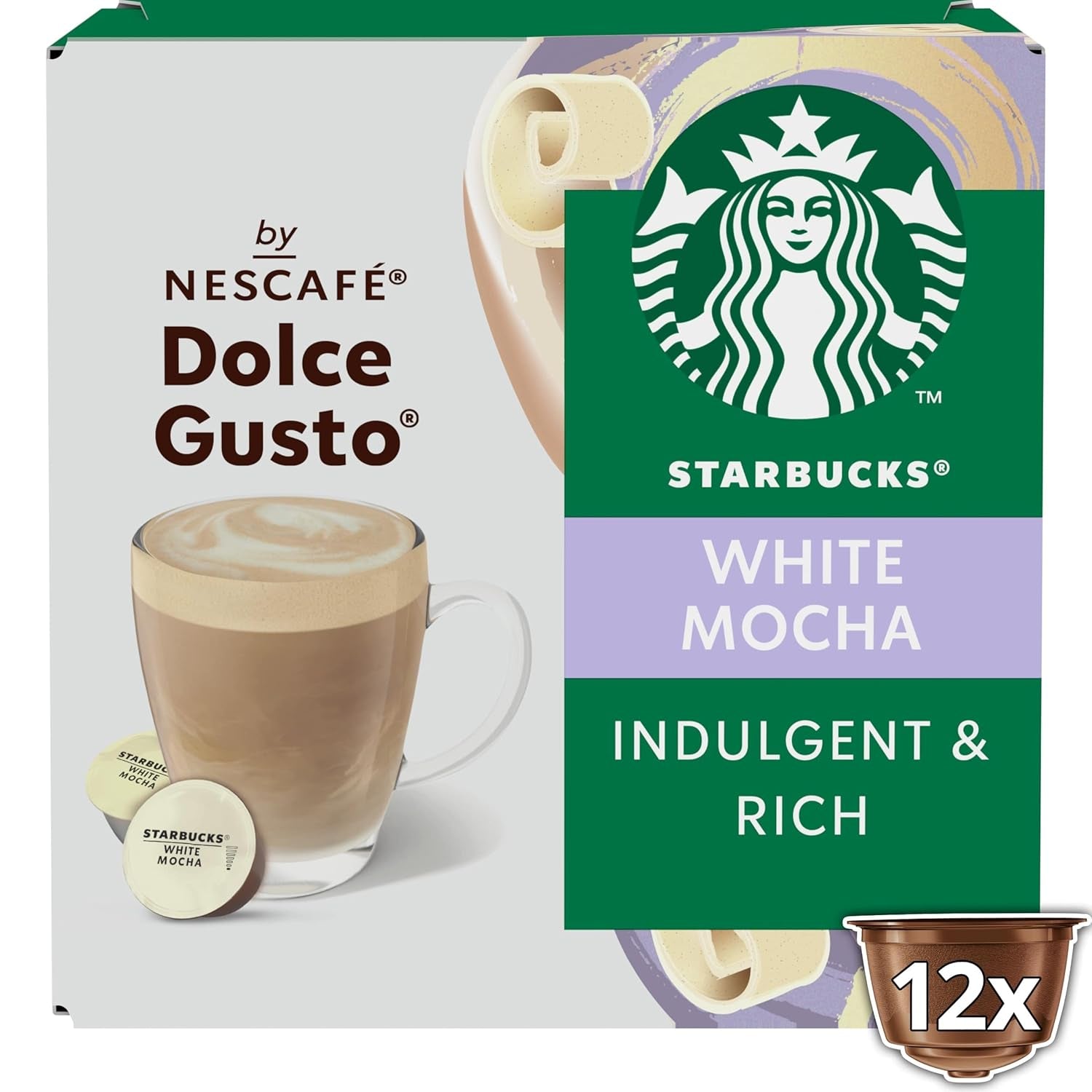 STARBUCKS White Mocha by Nescafé Dolce Gusto Kaffeekapseln 6 x 12 (72 Kapseln)