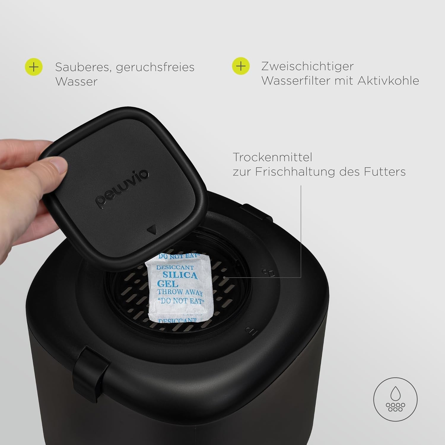 Feast Automatische Futterautomat Katze s aplikací a kamerou, Live-Video s Nachtsicht a Zwei-Wege-Audio, Portionskontrolle, Edelstahl-Napf, Katzen Trinkbrunnen s filtrem, 4,5 l a 2,5 l