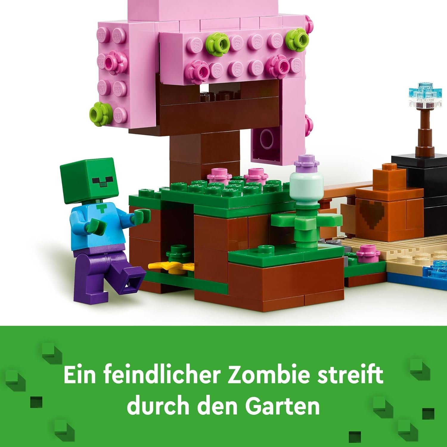 LEGO Minecraft Cherry Blossom Orchard Toy Garden k prozkoumání se Sunny, Snifferem, Zombie a Bees Dárek pro hráče pro chlapce a dívky 8 let 21260 Stavebnice Beuche den LEGO-Store