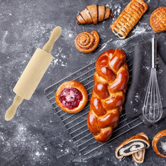 Fackelmann 521146 Nudelholz klein Holz Nudelholz Holz 23,5 x 4,5 cm hnědá