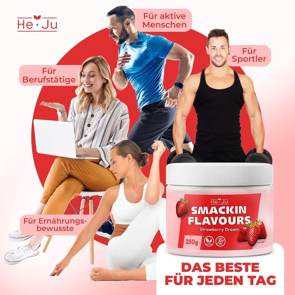 He-Ju, Pudră cu aromă de căpsuni, 250 grame Arome Naty Shop